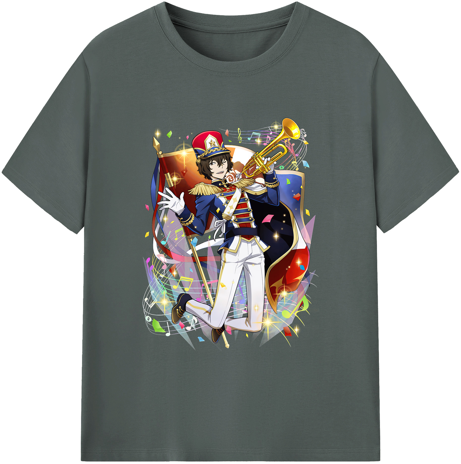 （画像用） 文豪ストレイドッグス Bungo Stray Dogs 綿100％ メンズ半袖Tシャツ｜肌触りやわらか＆通気性
